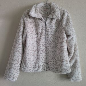 Andree Sz Small soft faux fur leopard print jacket